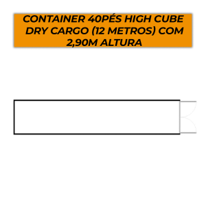Container 40Pes High Cube Dry Cargo 12 Metros Com 290M Altura Destaq