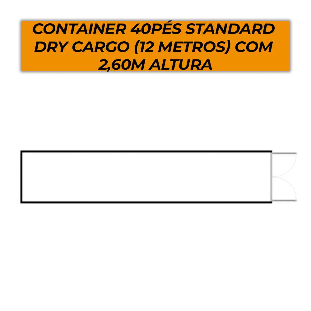Container 40Pes Standard Dry Cargo 12 Metros Com 260M Altura Destaq