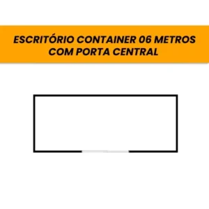Escritório Container 06 Metros Com Porta Central Prata - Locação